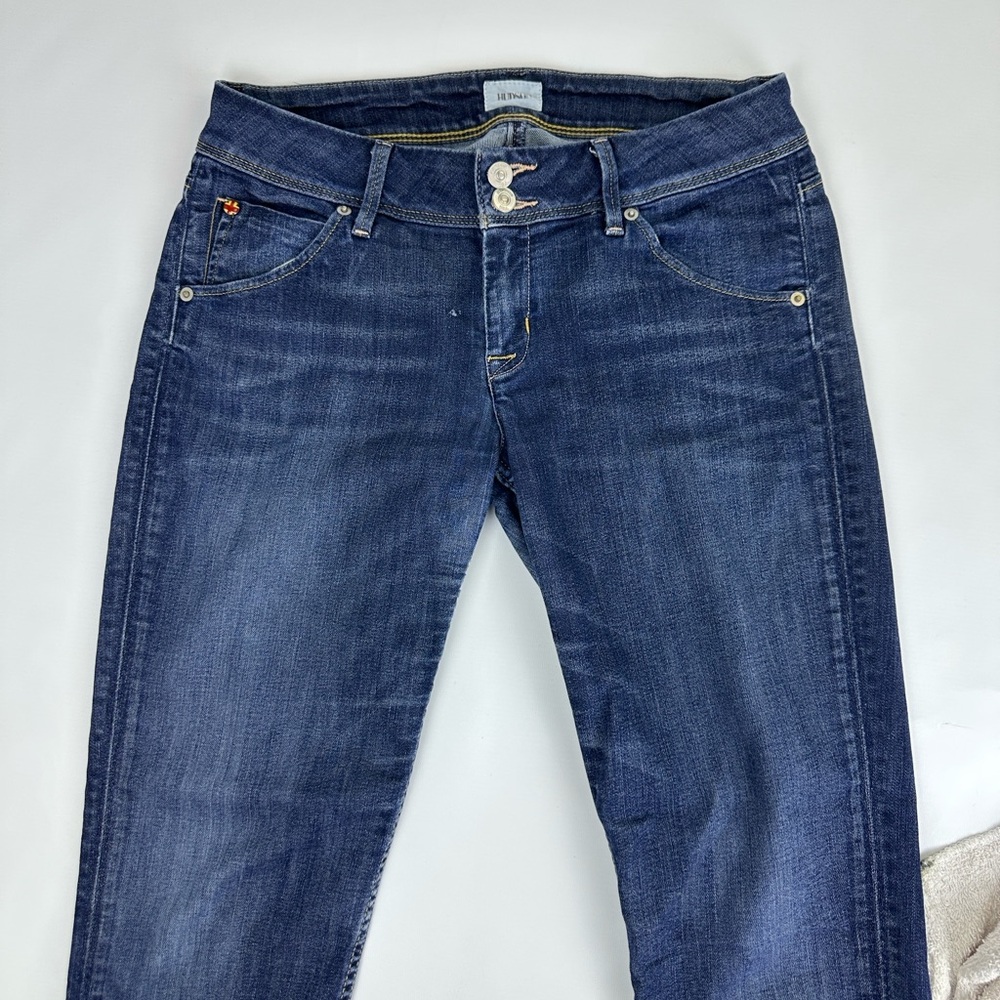 Hudson Collin Flap Skinny Jeans. Size 29 Waist. Medium Dark Blue.
